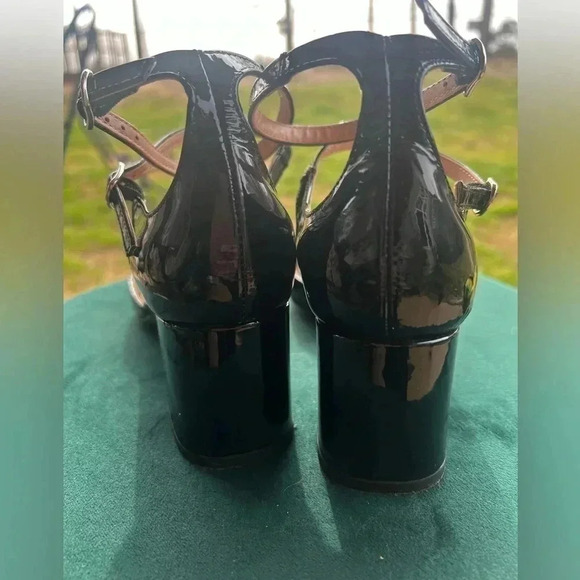 Kurt Geiger patent leather block heel pumps double ankle strap  size 7.5 (38) - Picture 3 of 7